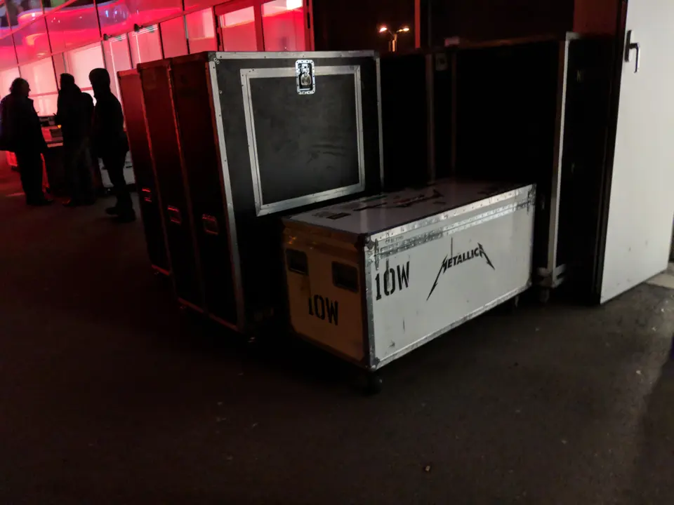Flight cases Metallica après le show
