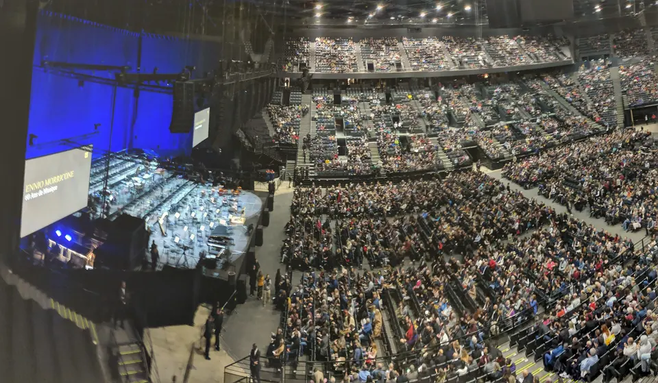 Panorama sur l'arène et l'orchestre